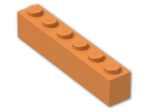 LEGO® Brick: Brick 1 x 6 3009 | Color: Bright Orange
