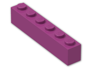LEGO® Stein: Brick 1 x 6 3009 | Farbe: Bright Reddish Violet