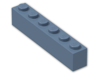 LEGO® Stein: Brick 1 x 6 3009 | Farbe: Sand Blue