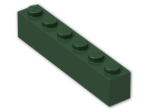 LEGO® Brick: Brick 1 x 6 3009 | Color: Earth Green