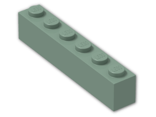 LEGO® Stein: Brick 1 x 6 3009 | Farbe: Sand Green