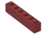 LEGO® Brick: Brick 1 x 6 3009 | Color: New Dark Red
