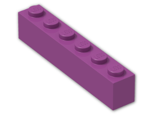 LEGO® Stein: Brick 1 x 6 3009 | Farbe: Bright Reddish Lilac