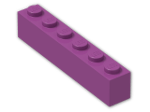 LEGO® Stein: Brick 1 x 6 3009 | Farbe: Bright Reddish Lilac