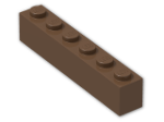 LEGO® Brick: Brick 1 x 6 3009 | Color: Brown