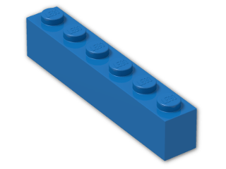 LEGO® Brick: Brick 1 x 6 3009 | Color: Bright Blue