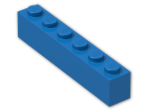 LEGO® Brick: Brick 1 x 6 3009 | Color: Bright Blue