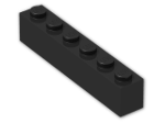 LEGO® Stein: Brick 1 x 6 3009 | Farbe: Black