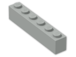 LEGO® Brick: Brick 1 x 6 3009 | Color: Grey