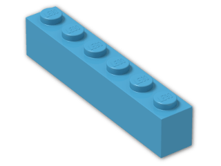 LEGO® Stein: Brick 1 x 6 3009 | Farbe: Dark Azur
