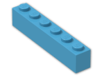 LEGO® Stein: Brick 1 x 6 3009 | Farbe: Dark Azur