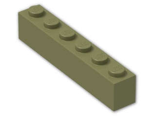 LEGO® Brick: Brick 1 x 6 3009 | Color: Olive Green