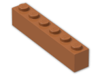 LEGO® Brick: Brick 1 x 6 3009 | Color: Dark Orange