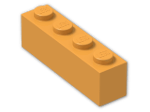 LEGO® Brick: Brick 1 x 4 3010 | Color: Bright Yellowish Orange