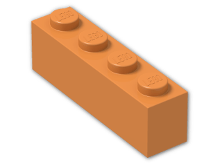 LEGO® Brick: Brick 1 x 4 3010 | Color: Bright Orange