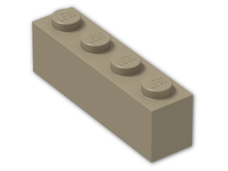 LEGO® Brick: Brick 1 x 4 3010 | Color: Sand Yellow