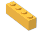 LEGO® Stein: Brick 1 x 4 3010 | Farbe: Flame Yellowish Orange