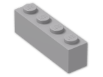 LEGO® Brick: Brick 1 x 4 3010 | Color: Medium Stone Grey