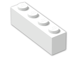 LEGO® Brick: Brick 1 x 4 3010 | Color: White