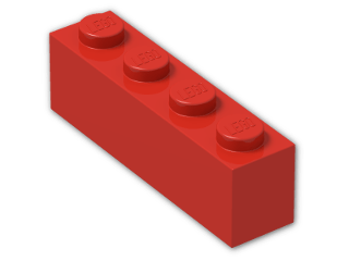 LEGO® Brick: Brick 1 x 4 3010 | Color: Bright Red