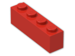 LEGO® Brick: Brick 1 x 4 3010 | Color: Bright Red