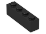 LEGO® Brick: Brick 1 x 4 3010 | Color: Black