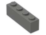 LEGO® Brick: Brick 1 x 4 3010 | Color: Dark Grey