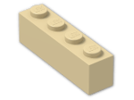 LEGO® Brick: Brick 1 x 4 3010 | Color: Brick Yellow