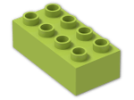 LEGO® Brick: Duplo Brick 2 x 4 3011 | Color: Bright Yellowish Green