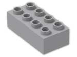 LEGO® Stein: Duplo Brick 2 x 4 3011 | Farbe: Medium Stone Grey