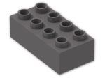 LEGO® Brick: Duplo Brick 2 x 4 3011 | Color: Dark Stone Grey