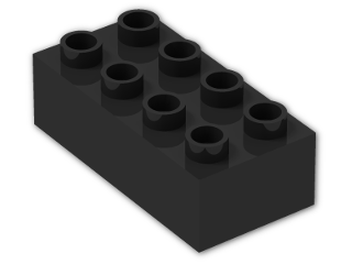 LEGO® Brick: Duplo Brick 2 x 4 3011 | Color: Black