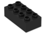 LEGO® Brick: Duplo Brick 2 x 4 3011 | Color: Black