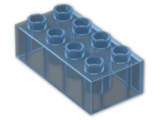 LEGO® Stein: Duplo Brick 2 x 4 3011 | Farbe: Transparent Light Blue