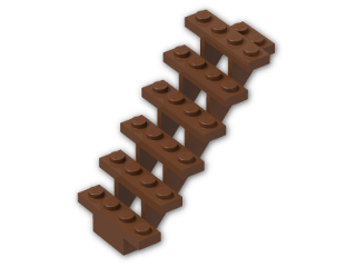 LEGO® Brick: Staircase 7 x 4 x 6 Open 30134 | Color: Reddish Brown