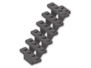 LEGO® Brick: Staircase 7 x 4 x 6 Open 30134 | Color: Dark Stone Grey