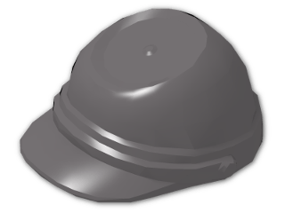 LEGO® Stein: Minifig Hat Kepi 30135 | Farbe: Dark Stone Grey