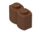 LEGO® Brick: Brick 1 x 2 Log 30136 | Color: Reddish Brown