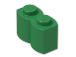 LEGO® Brick: Brick 1 x 2 Log 30136 | Color: Dark Green