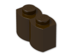 LEGO® Brick: Brick 1 x 2 Log 30136 | Color: Dark Brown