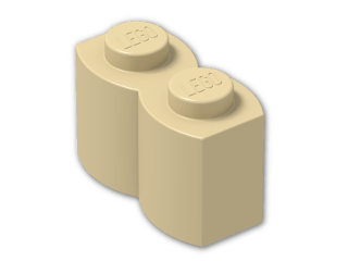 LEGO® Stein: Brick 1 x 2 Log 30136 | Farbe: Brick Yellow
