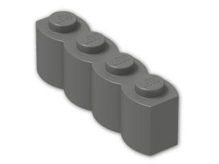 LEGO® Brick: Brick 1 x 4 Log 30137 | Color: Dark Grey