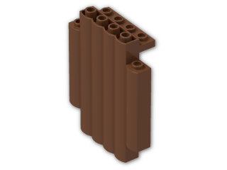 LEGO® Brick: Panel 2 x 6 x 6 Log Wall 30140 | Color: Reddish Brown