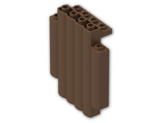LEGO® Stein: Panel 2 x 6 x 6 Log Wall 30140 | Farbe: Brown
