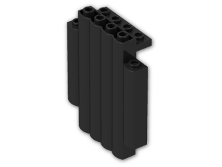 LEGO® Brick: Panel 2 x 6 x 6 Log Wall 30140 | Color: Black