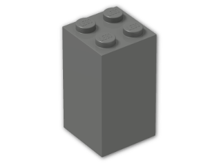 LEGO® Brick: Brick 2 x 2 x 3 30145 | Color: Dark Grey