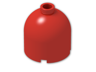 LEGO® Brick: Cylinder 2 x 2 x 1 & 2/3 with Dome Top 30151 | Color: Bright Red
