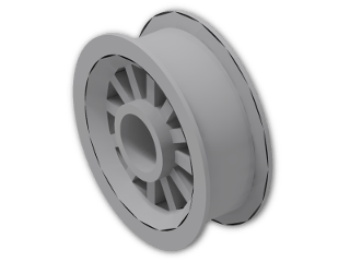 LEGO® Stein: Wheel Centre Spoked Small 30155 | Farbe: Medium Stone Grey