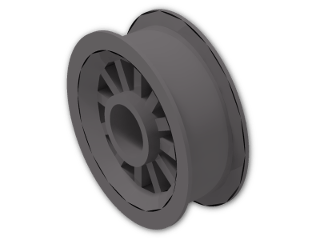LEGO® Stein: Wheel Centre Spoked Small 30155 | Farbe: Dark Stone Grey
