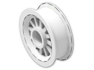 LEGO® Brick: Wheel Centre Spoked Small 30155 | Color: White